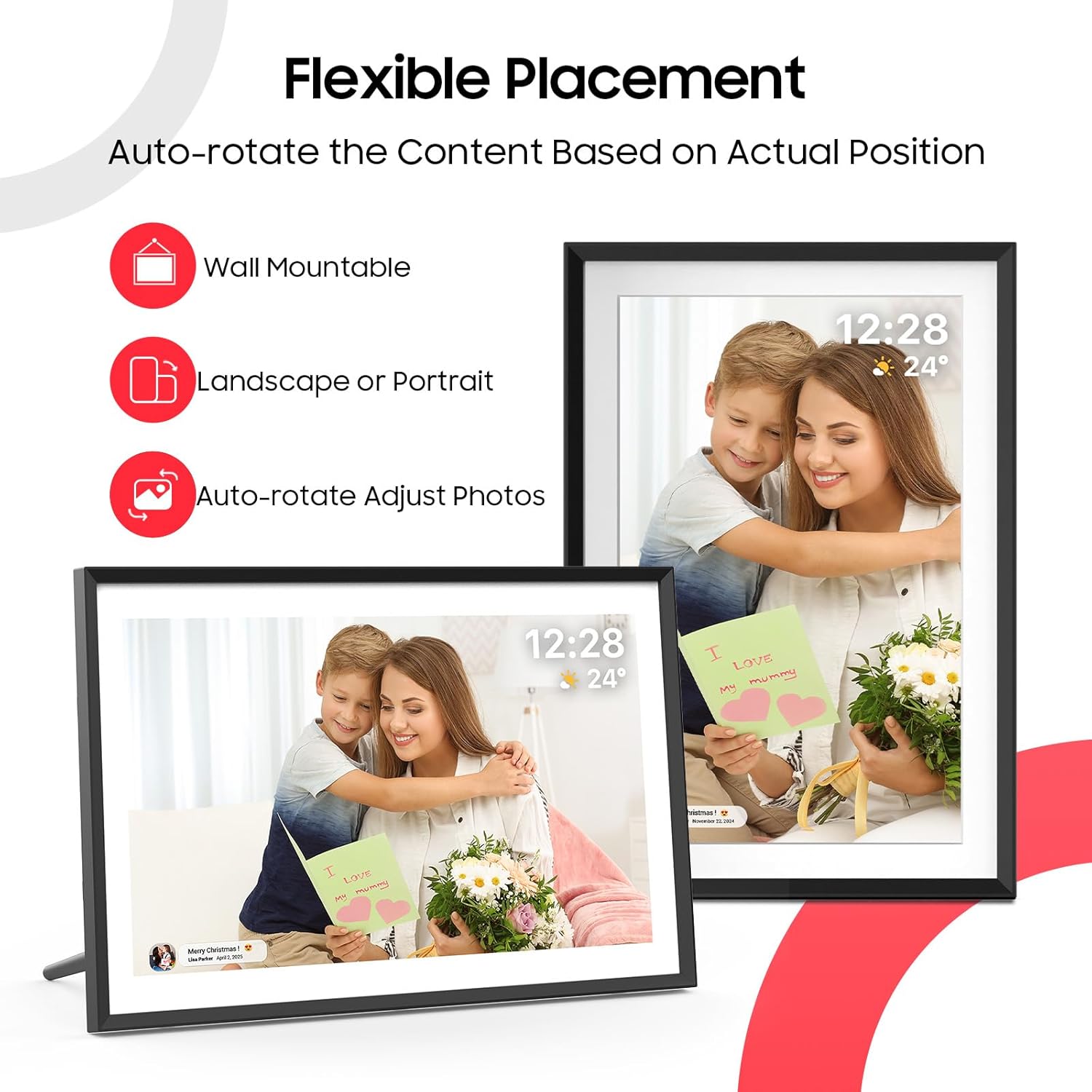LightingPixel 10.1" Smart Digital Picture Frame – WiFi HD Display for Photos & Videos