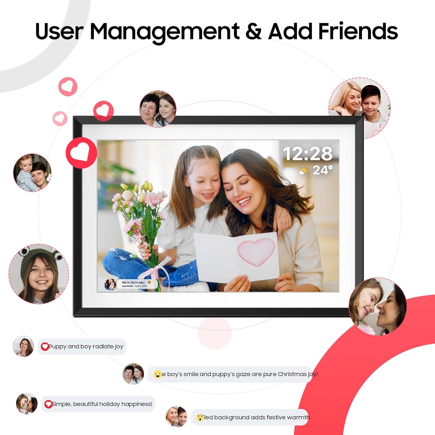 LightingPixel 10.1" Smart Digital Picture Frame – WiFi HD Display for Photos & Videos