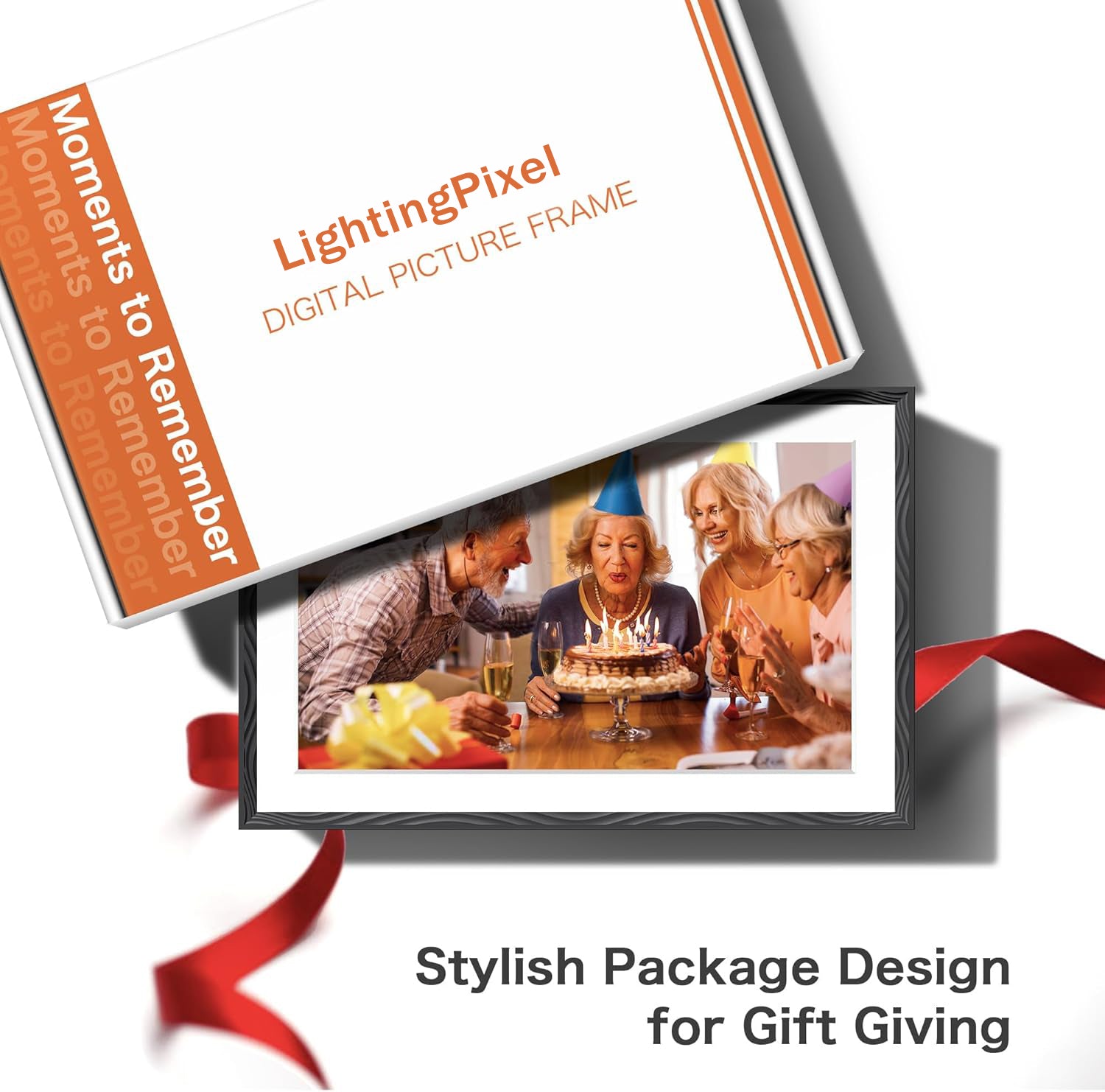 LightingPixel 10.1" Smart Digital Picture Frame – WiFi HD Display for Photos & Videos