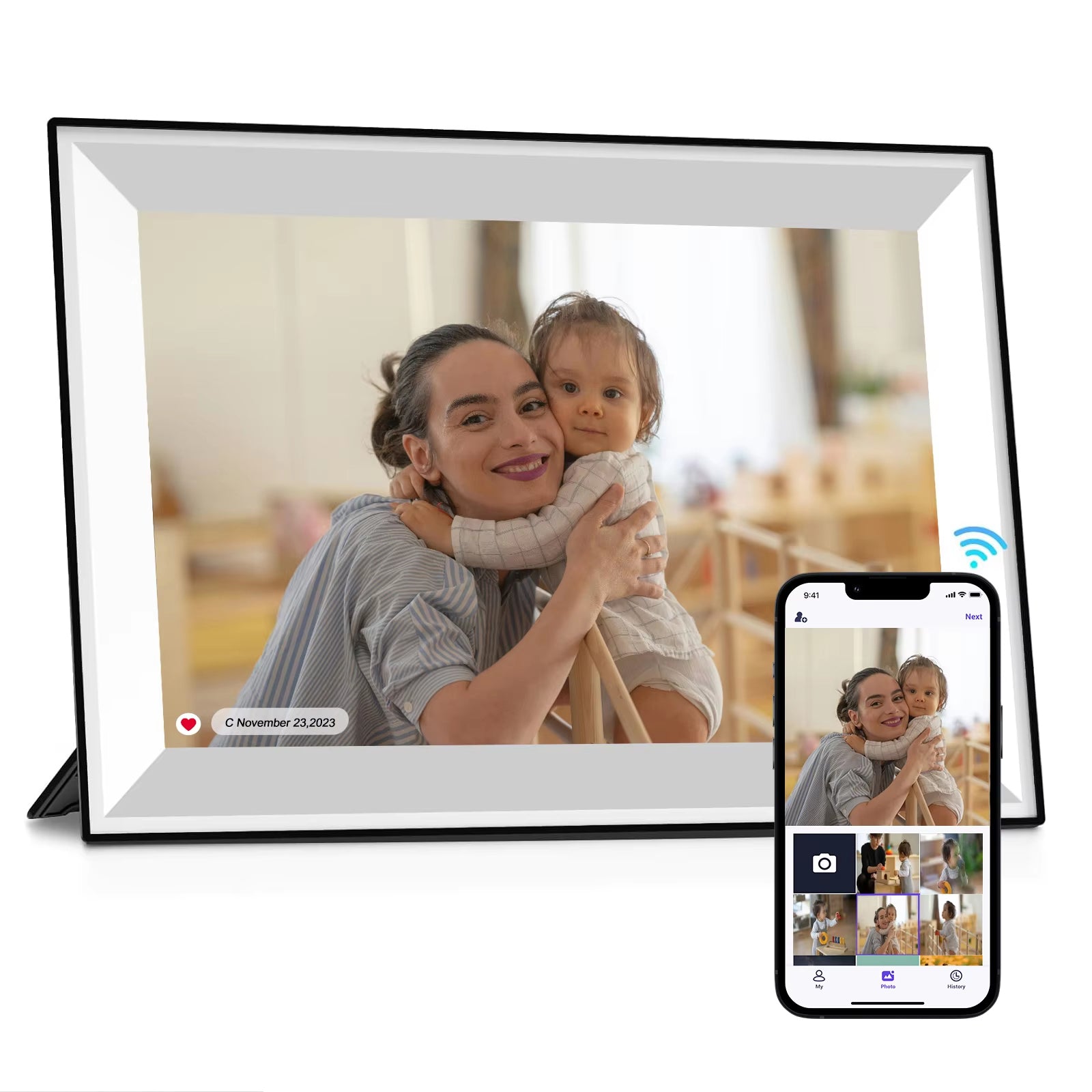 LightingPixel 10.1" WiFi Smart Digital Photo Frame – Touch Screen & Slideshow, Perfect Gift for Family