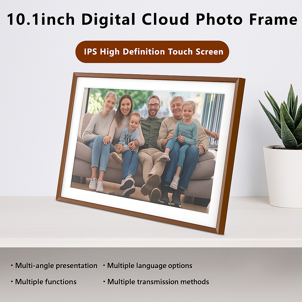 LightingPixel 10.1" Smart Digital Picture Frame – WiFi HD Display for Photos & Videos